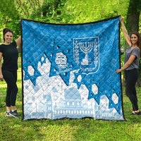 Israel Independence Day Quilt Yom Ha'atzmaut Star Of David Jewish Pattern