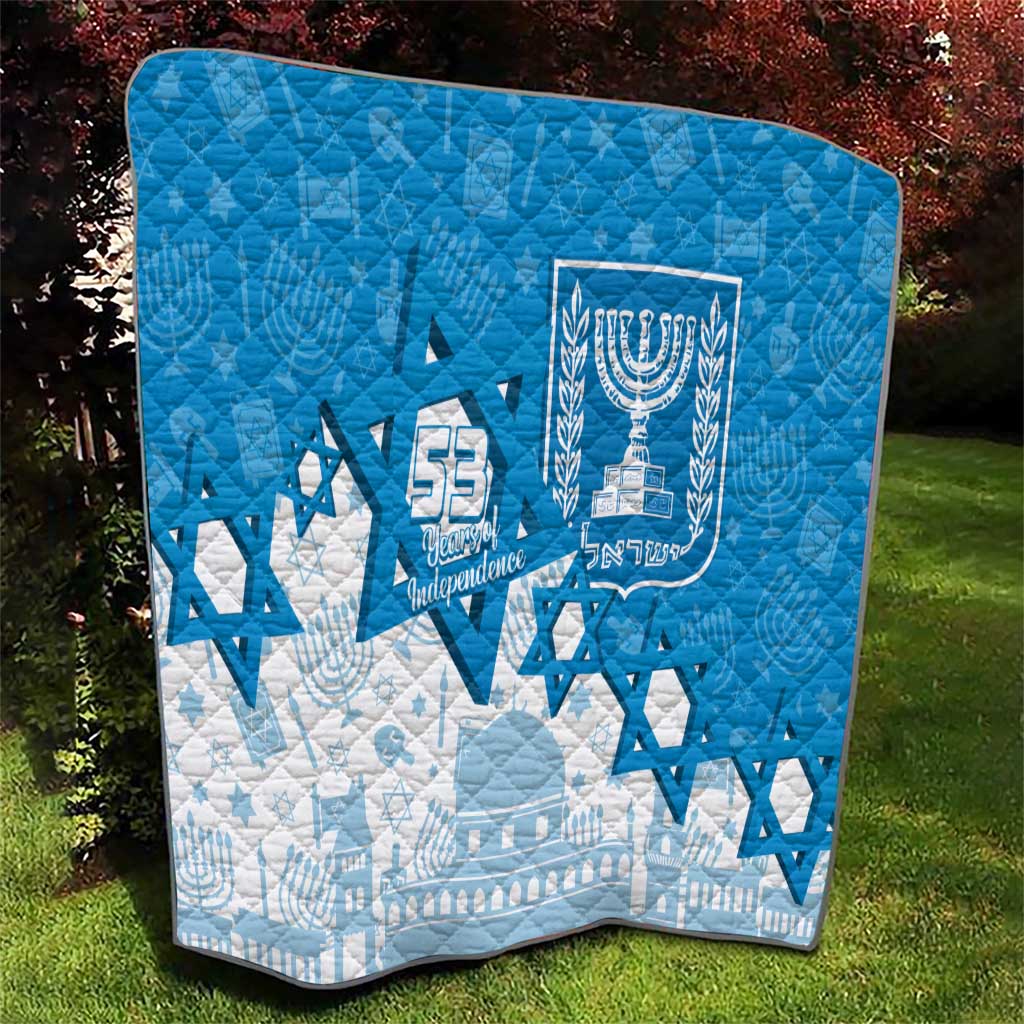 Israel Independence Day Quilt Yom Ha'atzmaut Star Of David Jewish Pattern