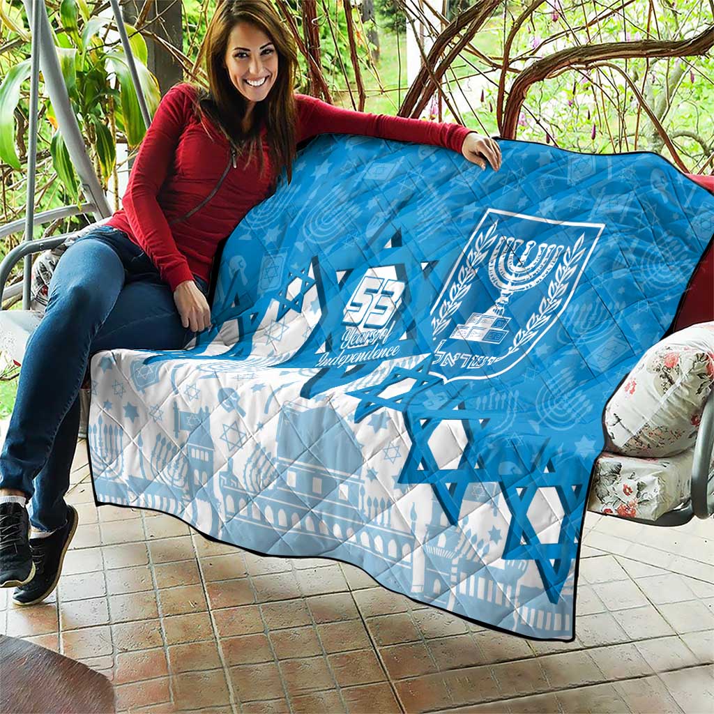 Israel Independence Day Quilt Yom Ha'atzmaut Star Of David Jewish Pattern