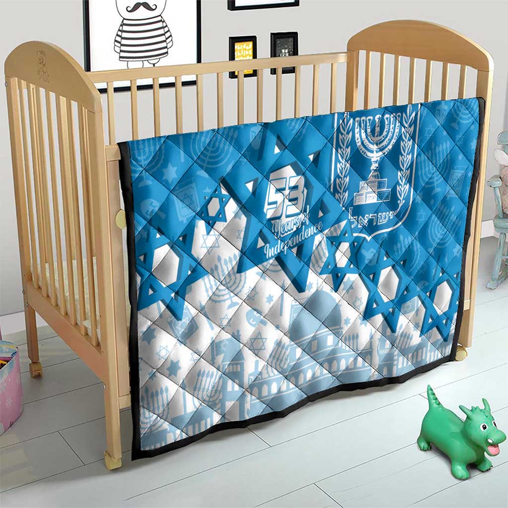 Israel Independence Day Quilt Yom Ha'atzmaut Star Of David Jewish Pattern