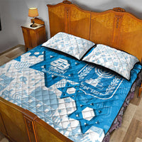 Israel Independence Day Quilt Bed Set Yom Ha'atzmaut Star Of David Jewish Pattern