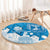Israel Independence Day Round Carpet Yom Ha'atzmaut Star Of David Jewish Pattern