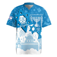 Israel Independence Day Rugby Jersey Yom Ha'atzmaut Star Of David Jewish Pattern