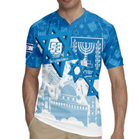 Israel Independence Day Rugby Jersey Yom Ha'atzmaut Star Of David Jewish Pattern
