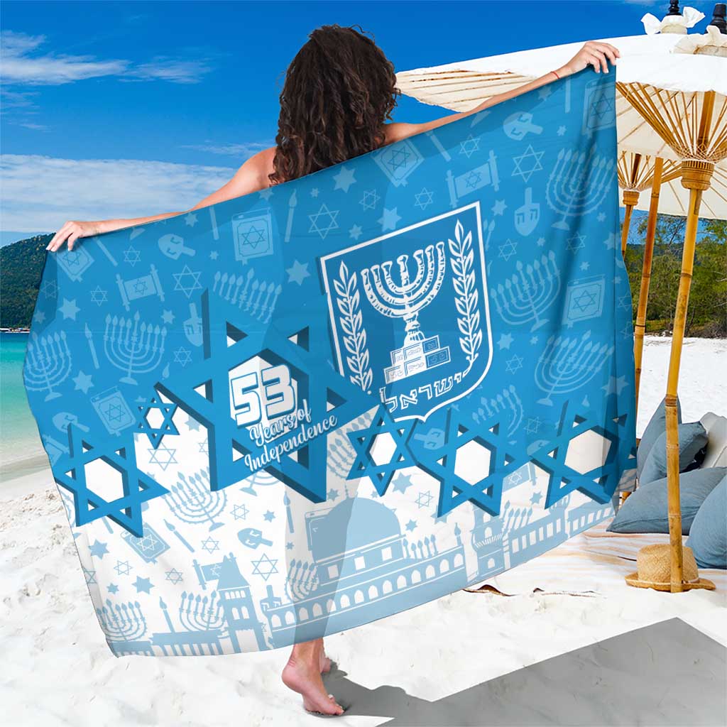 Israel Independence Day Sarong Yom Ha'atzmaut Star Of David Jewish Pattern