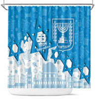 Israel Independence Day Shower Curtain Yom Ha'atzmaut Star Of David Jewish Pattern