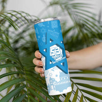 Israel Independence Day Skinny Tumbler Yom Ha'atzmaut Star Of David Jewish Pattern