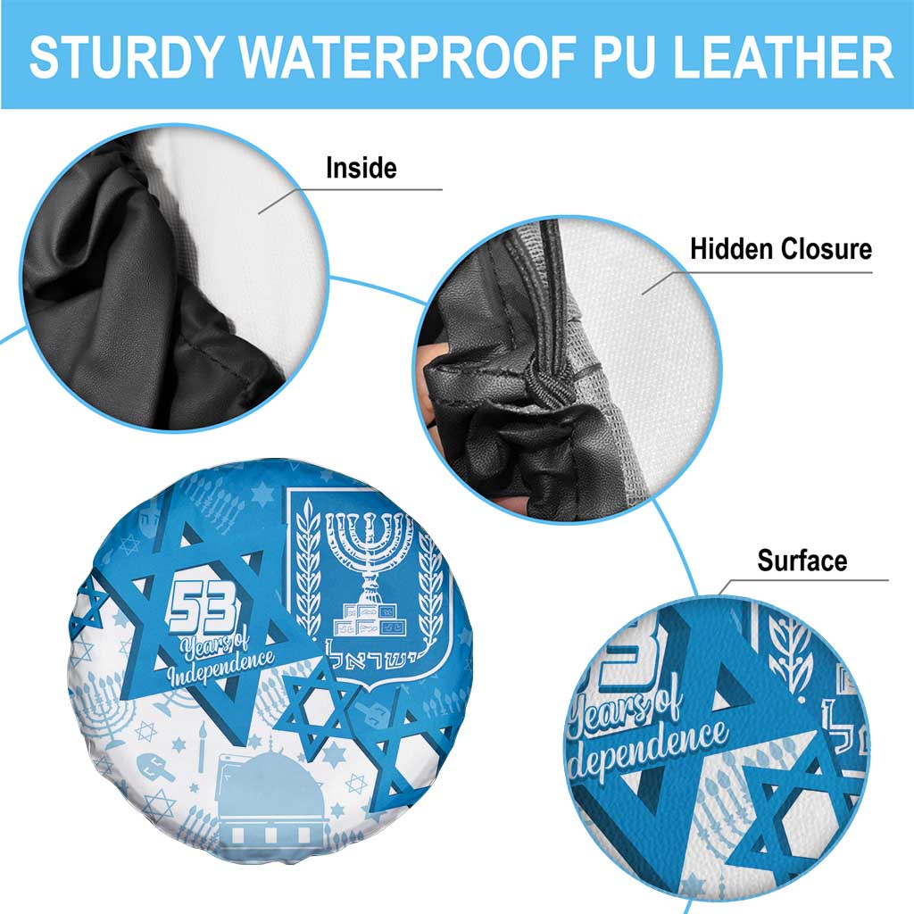 Israel Independence Day Spare Tire Cover Yom Ha'atzmaut Star Of David Jewish Pattern