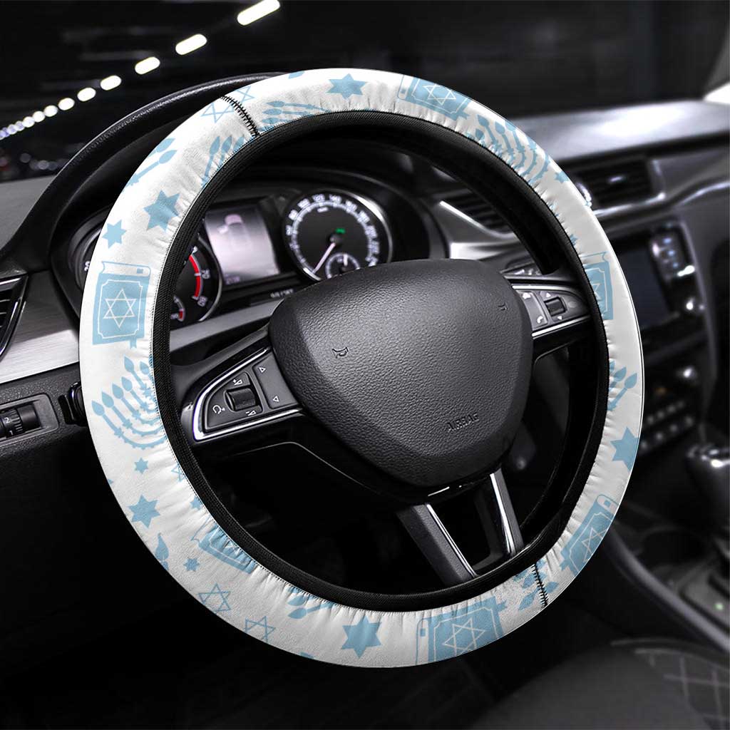 Israel Independence Day Steering Wheel Cover Yom Ha'atzmaut Star Of David Jewish Pattern