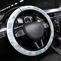 Israel Independence Day Steering Wheel Cover Yom Ha'atzmaut Star Of David Jewish Pattern