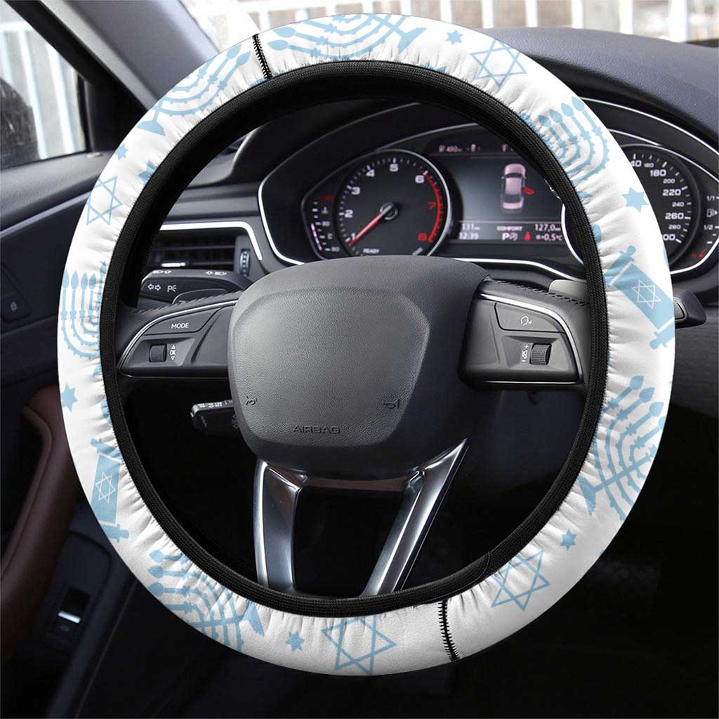Israel Independence Day Steering Wheel Cover Yom Ha'atzmaut Star Of David Jewish Pattern