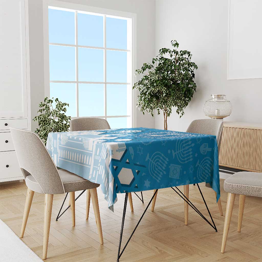 Israel Independence Day Tablecloth Yom Ha'atzmaut Star Of David Jewish Pattern