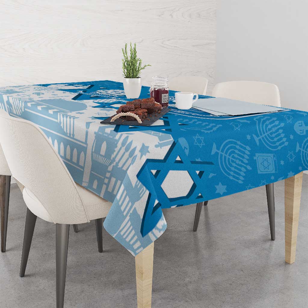 Israel Independence Day Tablecloth Yom Ha'atzmaut Star Of David Jewish Pattern