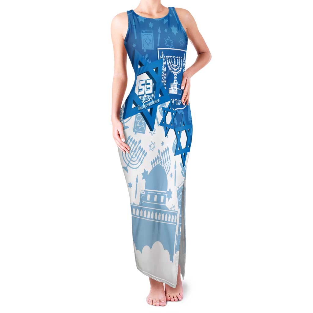 Israel Independence Day Tank Maxi Dress Yom Ha'atzmaut Star Of David Jewish Pattern
