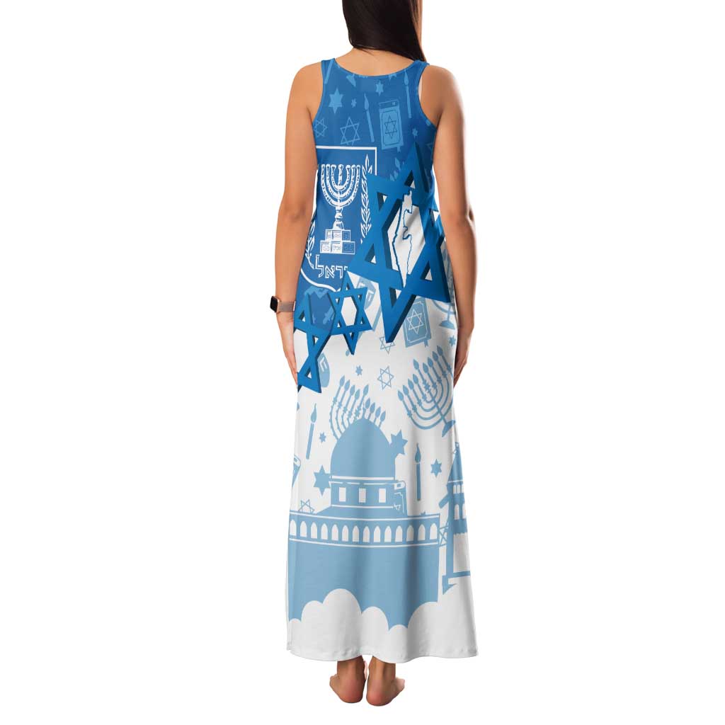 Israel Independence Day Tank Maxi Dress Yom Ha'atzmaut Star Of David Jewish Pattern