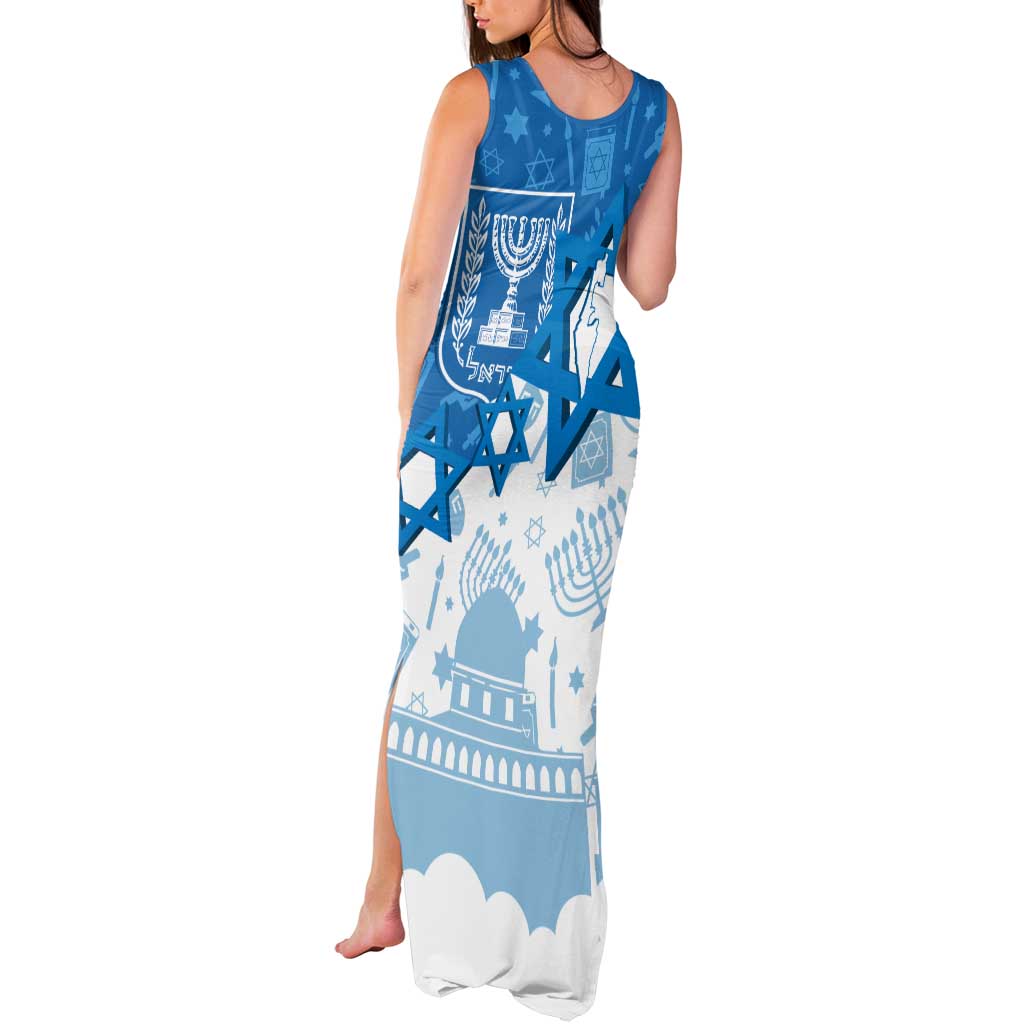 Israel Independence Day Tank Maxi Dress Yom Ha'atzmaut Star Of David Jewish Pattern