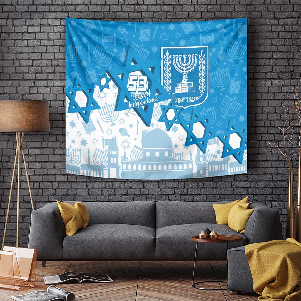 Israel Independence Day Tapestry Yom Ha'atzmaut Star Of David Jewish Pattern