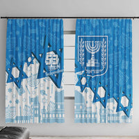 Israel Independence Day Window Curtain Yom Ha'atzmaut Star Of David Jewish Pattern