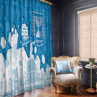Israel Independence Day Window Curtain Yom Ha'atzmaut Star Of David Jewish Pattern
