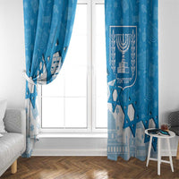 Israel Independence Day Window Curtain Yom Ha'atzmaut Star Of David Jewish Pattern