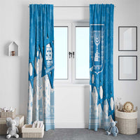 Israel Independence Day Window Curtain Yom Ha'atzmaut Star Of David Jewish Pattern