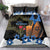 Israel Memorial Day Bedding Set Red Everlasting Flower With Candle Light