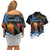 Israel Memorial Day Couples Matching Off Shoulder Short Dress and Hawaiian Shirt Red Everlasting Flower With Candle Light