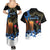 Israel Memorial Day Couples Matching Summer Maxi Dress and Hawaiian Shirt Red Everlasting Flower With Candle Light