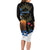 Israel Memorial Day Family Matching Long Sleeve Bodycon Dress and Hawaiian Shirt Red Everlasting Flower With Candle Light