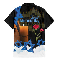 Israel Memorial Day Family Matching Mermaid Dress and Hawaiian Shirt Red Everlasting Flower With Candle Light