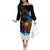 Israel Memorial Day Family Matching Off The Shoulder Long Sleeve Dress and Hawaiian Shirt Red Everlasting Flower With Candle Light