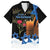 Israel Memorial Day Family Matching Off Shoulder Short Dress and Hawaiian Shirt Red Everlasting Flower With Candle Light