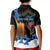 Israel Memorial Day Kid Polo Shirt Red Everlasting Flower With Candle Light