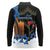 Israel Memorial Day Long Sleeve Polo Shirt Red Everlasting Flower With Candle Light