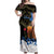 Israel Memorial Day Off Shoulder Maxi Dress Red Everlasting Flower With Candle Light