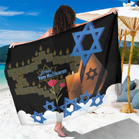 Israel Memorial Day Sarong Red Everlasting Flower With Candle Light