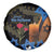 Israel Memorial Day Spare Tire Cover Red Everlasting Flower With Candle Light