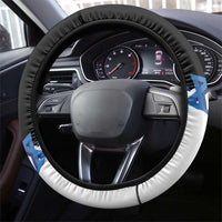 Israel Memorial Day Steering Wheel Cover Red Everlasting Flower With Candle Light