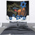 Israel Memorial Day Tapestry Red Everlasting Flower With Candle Light