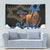 Israel Memorial Day Tapestry Red Everlasting Flower With Candle Light
