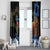 Israel Memorial Day Window Curtain Red Everlasting Flower With Candle Light