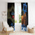 Israel Memorial Day Window Curtain Red Everlasting Flower With Candle Light
