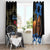 Israel Memorial Day Window Curtain Red Everlasting Flower With Candle Light