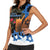Israel Memorial Day Women Sleeveless Polo Shirt Red Everlasting Flower With Candle Light