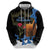 Israel Memorial Day Zip Hoodie Red Everlasting Flower With Candle Light