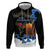 Israel Memorial Day Zip Hoodie Red Everlasting Flower With Candle Light