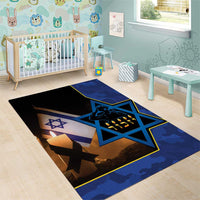Yom HaZikaron Israel Area Rug We Will Always Remember Camouflage Style