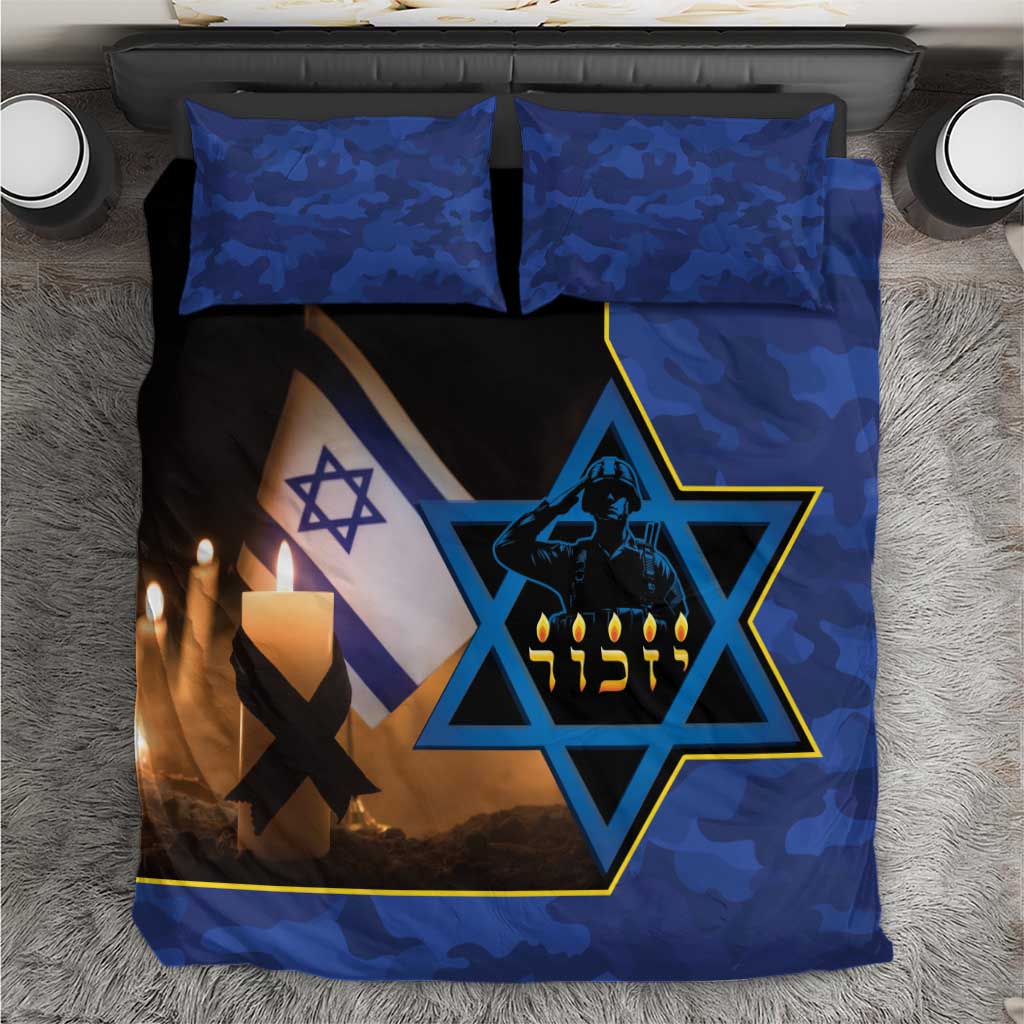 Yom HaZikaron Israel Bedding Set We Will Always Remember Camouflage Style