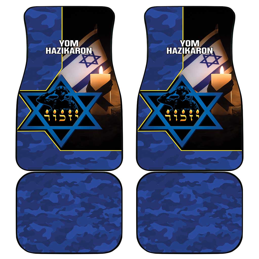 Yom HaZikaron Israel Car Mats We Will Always Remember Camouflage Style