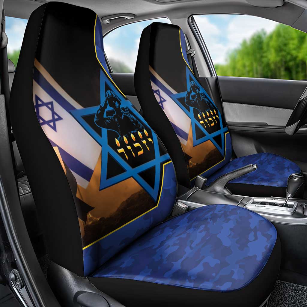Yom HaZikaron Israel Car Seat Cover We Will Always Remember Camouflage Style